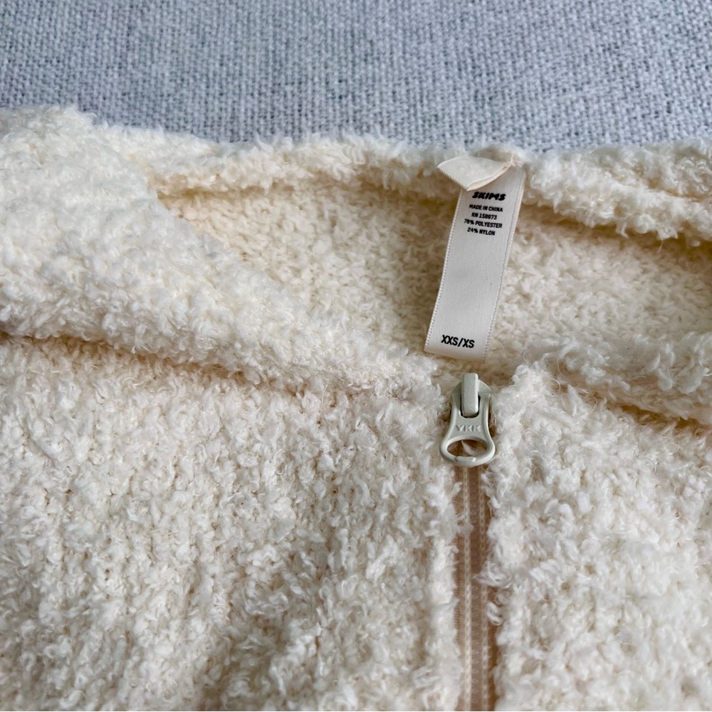 SKIMS Cream Textured Zip-Up Jacket - Picture 2 of 2